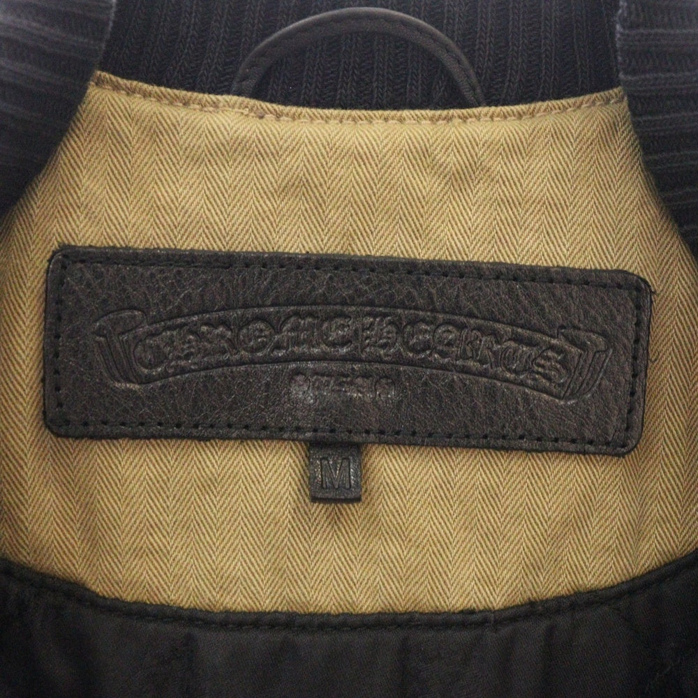 CHROME HEARTS(クロムハーツ) VEST-M-HOMER ヘリンボーン 中綿キルティング ダガージップアップベスト ベージュ