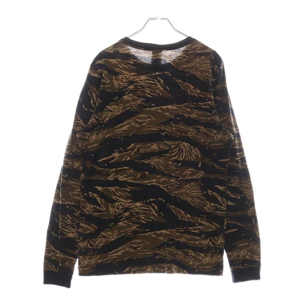 NIKE(ナイキ) TIGER CAMO L/S TEE タイガーカモ柄Tシャツ 長袖クルーネックカットソー ブラウン/ブラック 916433-235