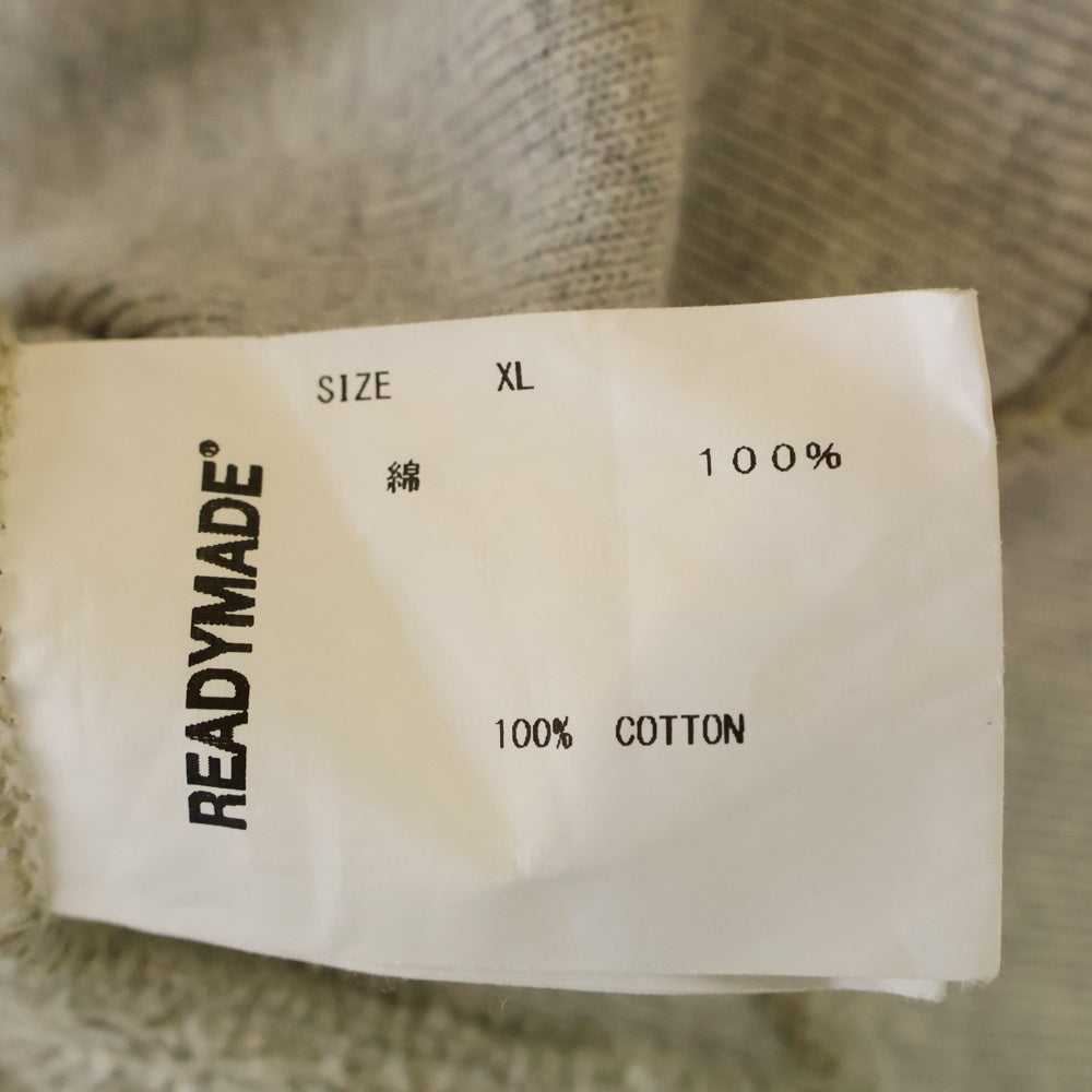 READY MADE(レディメイド) 21AW HOODIE R MUTT アールマット スウェット プルパーカー グレー RE-CO-GR-00-00-195