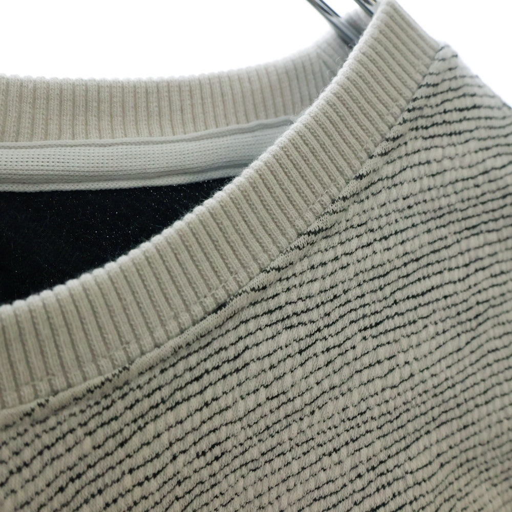 ADER ERROR(アーダーエラー) クルーネック ロゴ スウェットトレーナー ボタンデザイン グレー BN01FWSW0104BK