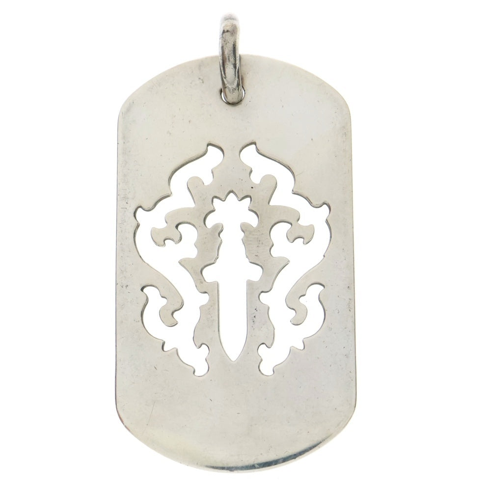 CHROME HEARTS(クロムハーツ) D TAG LRG DAGGER ヴァインダガーカットアウトドッグタグ ラージ ペンダントトップ シルバー BCA240