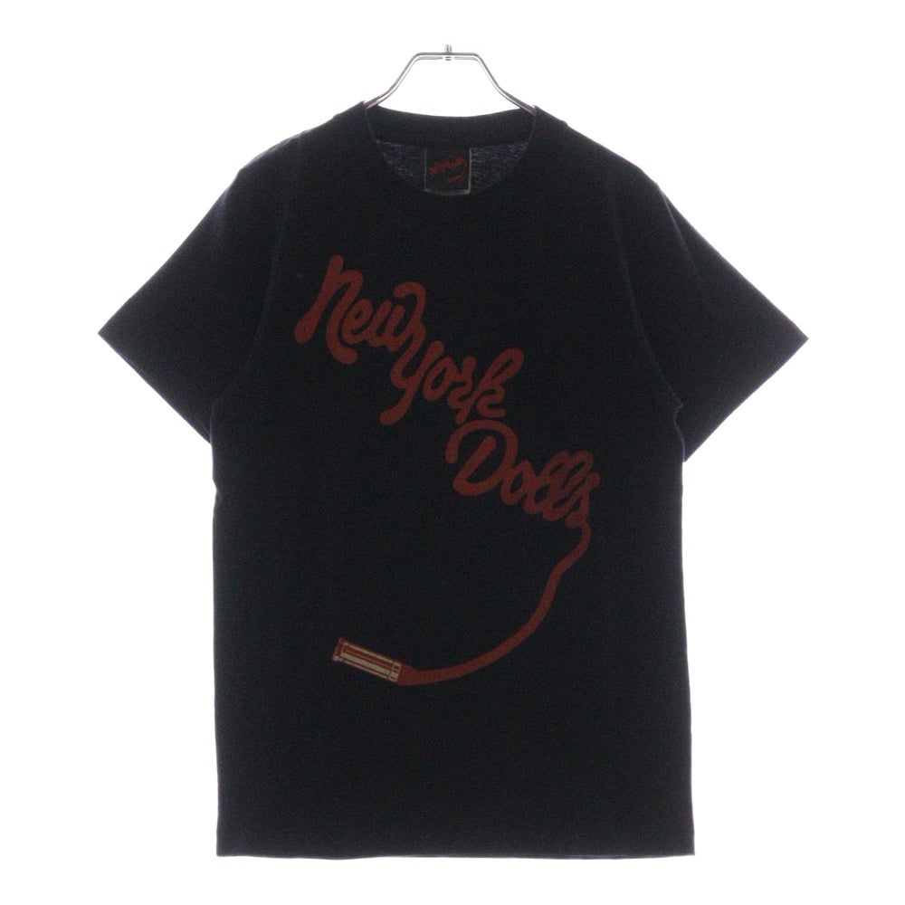 HYSTERIC GLAMOUR(ヒステリックグラマー) NewYork Dolls ニューヨークドールズ グラフィックプリント クルーネック半袖Tシャツ カットソー レディース ネイビー 2CT-8460