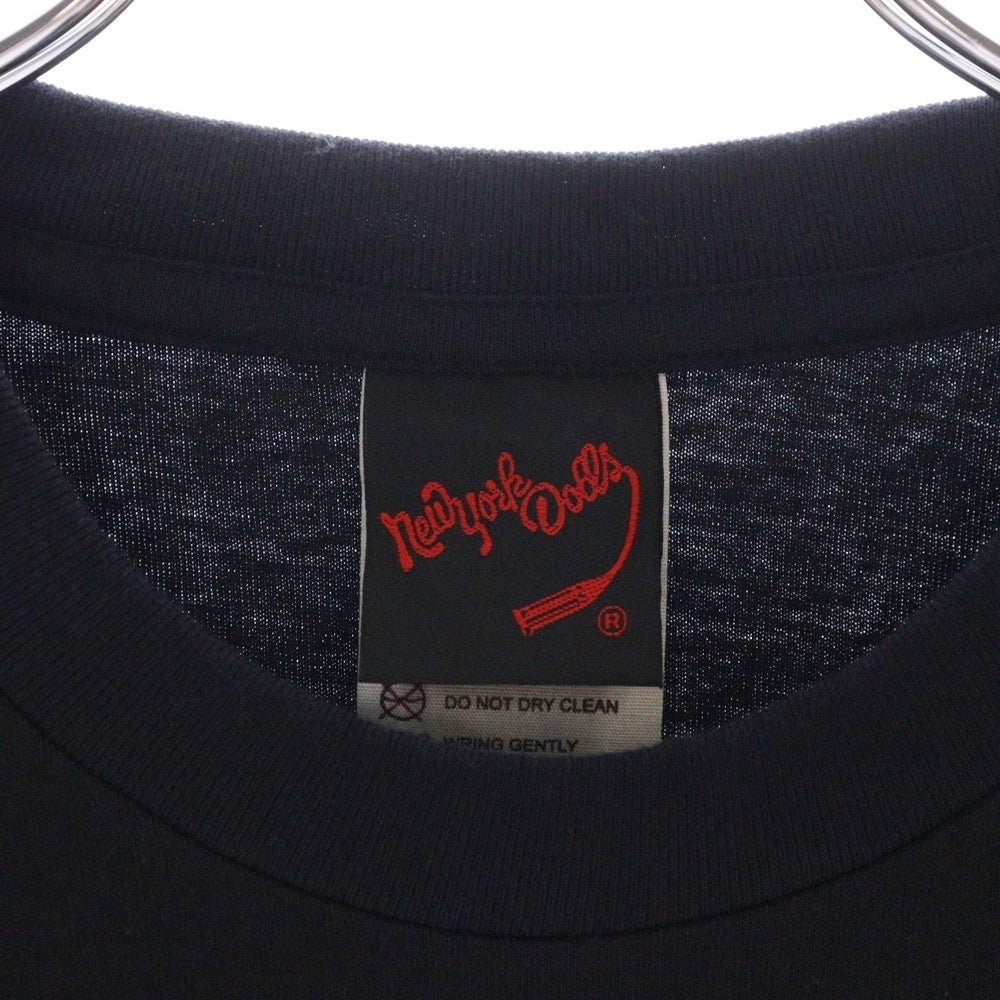 HYSTERIC GLAMOUR(ヒステリックグラマー) NewYork Dolls ニューヨークドールズ グラフィックプリント クルーネック半袖Tシャツ カットソー レディース ネイビー 2CT-8460