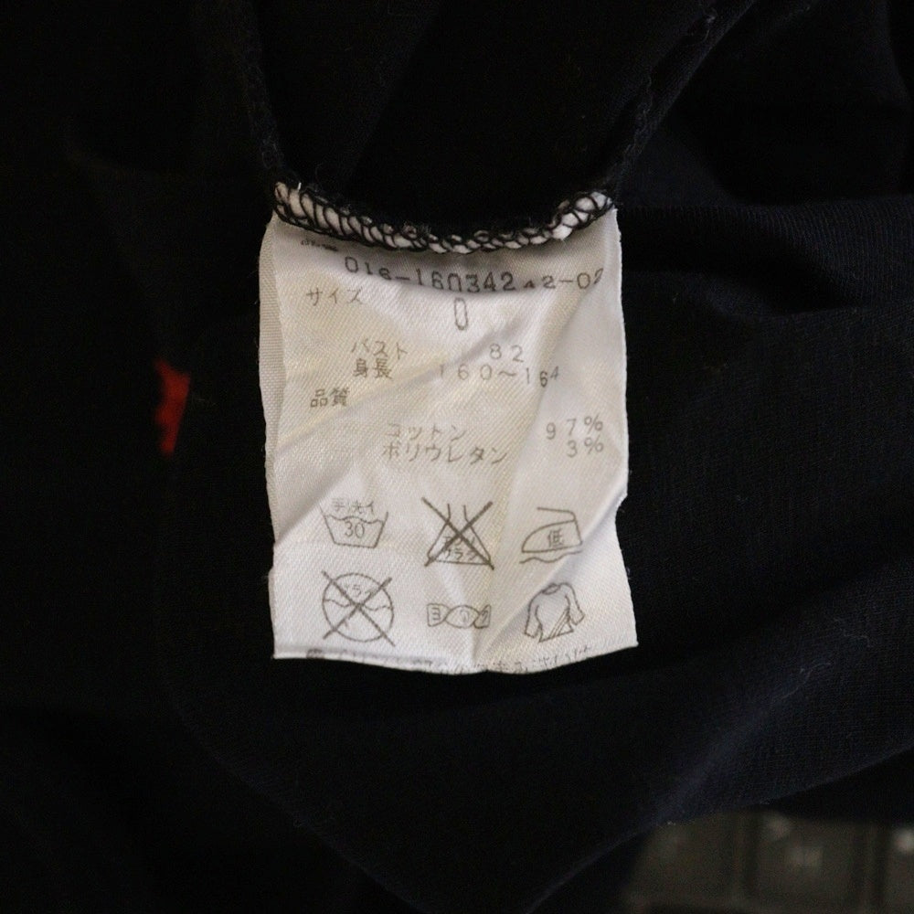 VIVIENNE TAM(ヴィヴィアンタム) ドラゴン ラバープリント クルーネック半袖Tシャツ カットソー レディース ブラック 016-160342