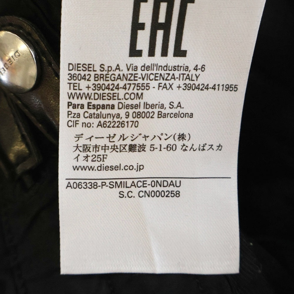 DIESEL(ディーゼル) 22AW P-SMILACE TROUSERS ステッチデザインコットン トラウザー パンツ レディース ブラック A06338