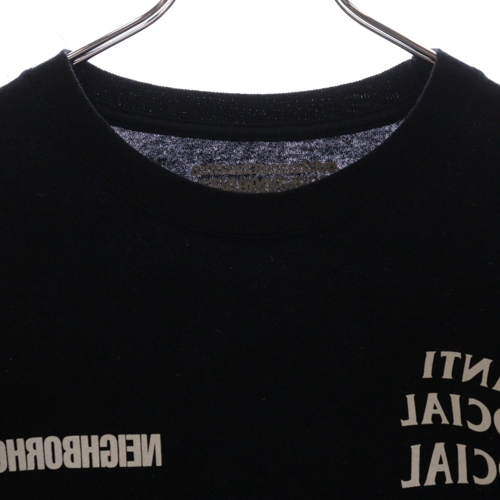 NEIGHBORHOOD(ネイバーフッド) 20AW ×ANTI SOCIAL SOCIAL CLUB L/S TEE アンチソーシャルソーシャルクラブ バックロゴプリントTシャツ 長袖クルーネックカットソー ブラック