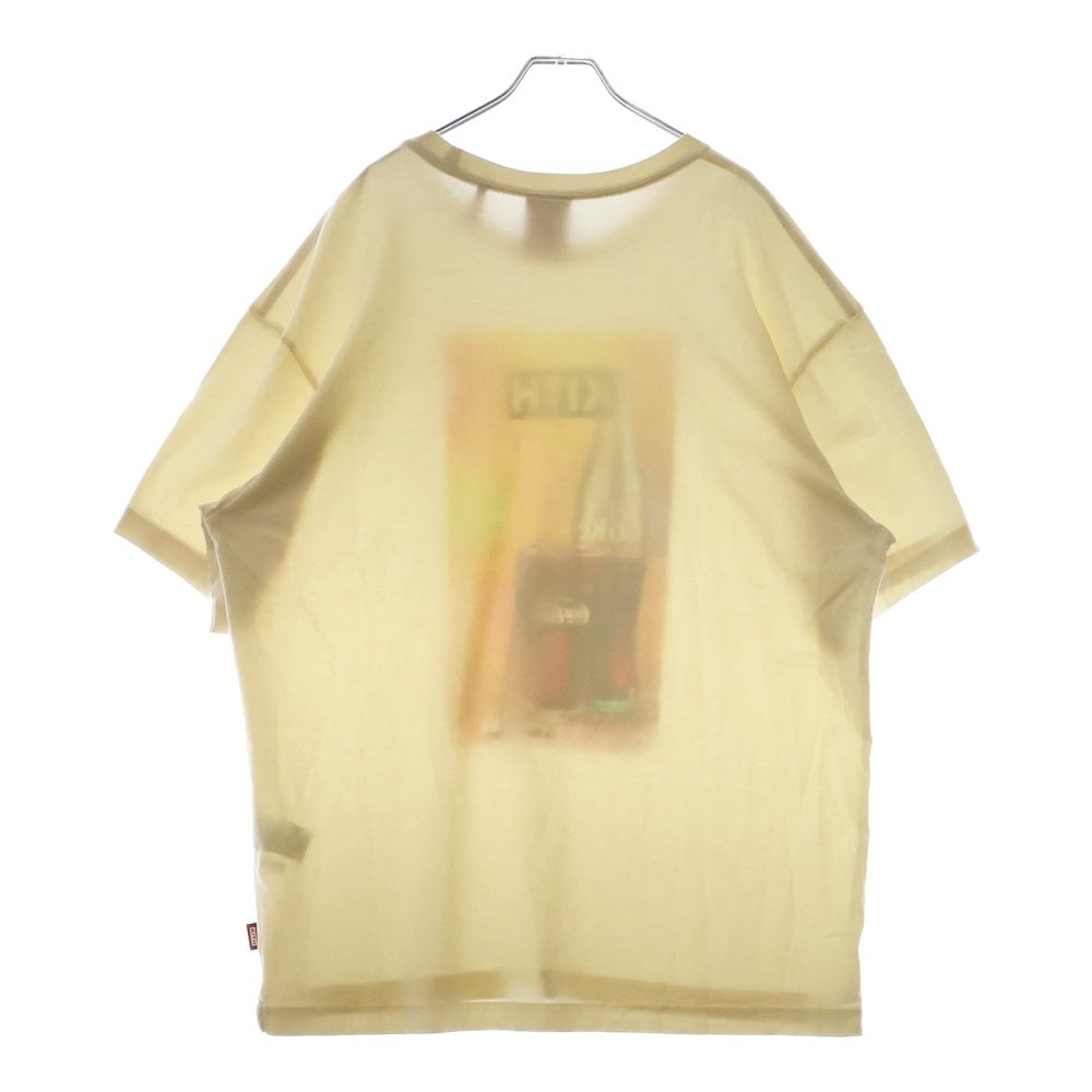 KITH(キス) 20SS ×COCA COLA SPOTLIGHT VINTAGE TEE コカ・コーラ フロントプリントTシャツ 半袖クルーネックカットソー ベージュ KH3883