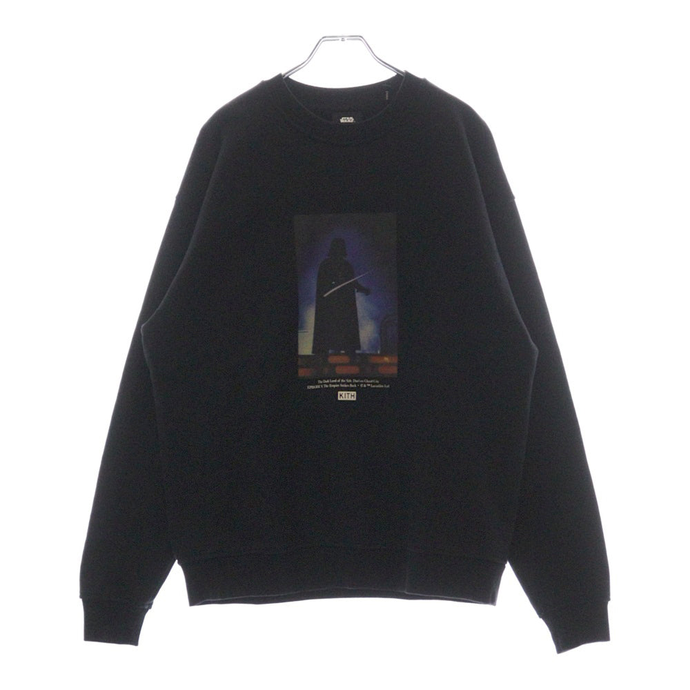 KITH(キス) ×STAR WARS VADER CREWNECK スターウォーズ クルーネックスウェットトレーナー ブラック KHM030211
