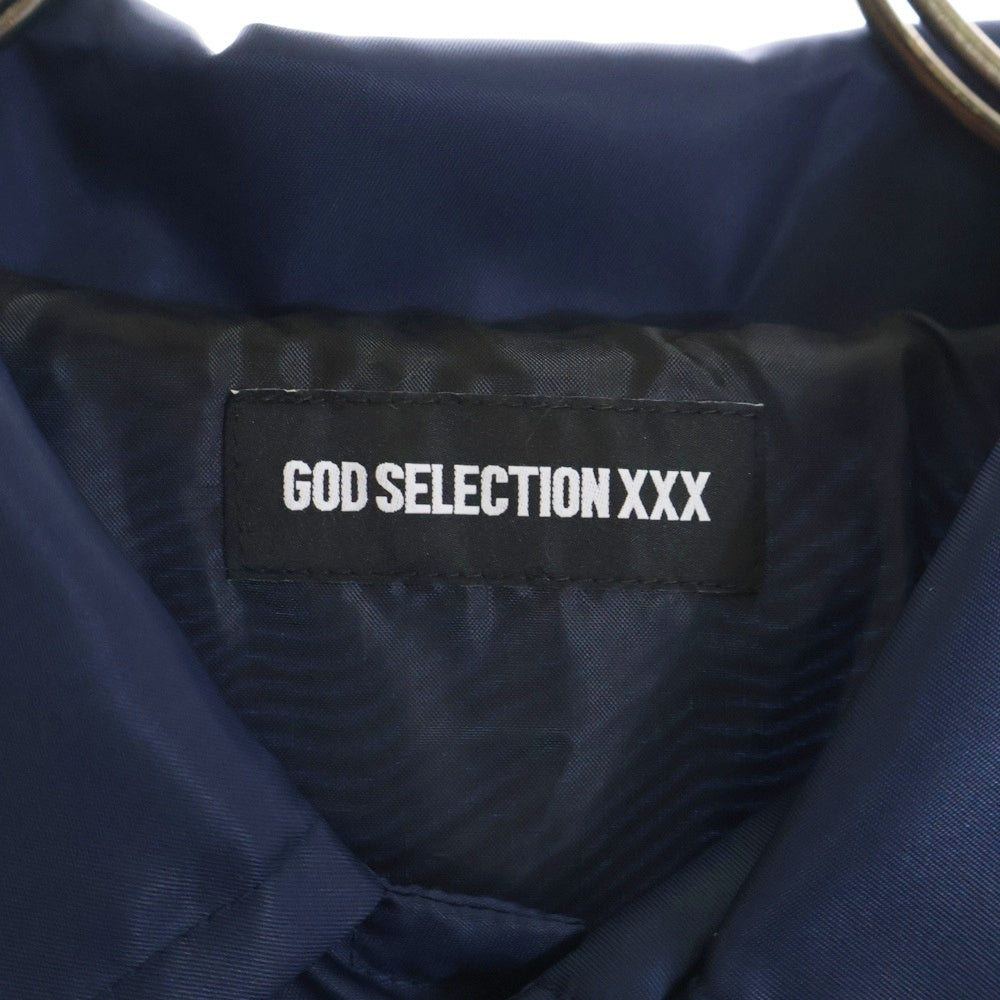 GOD SELECTION XXX(ゴッドセレクショントリプルエックス) ×FRAGMENT DESIGN COACH JACKET フラグメント バックロゴプリント コーチジャケット ネイビー GX-S23-FJK-01