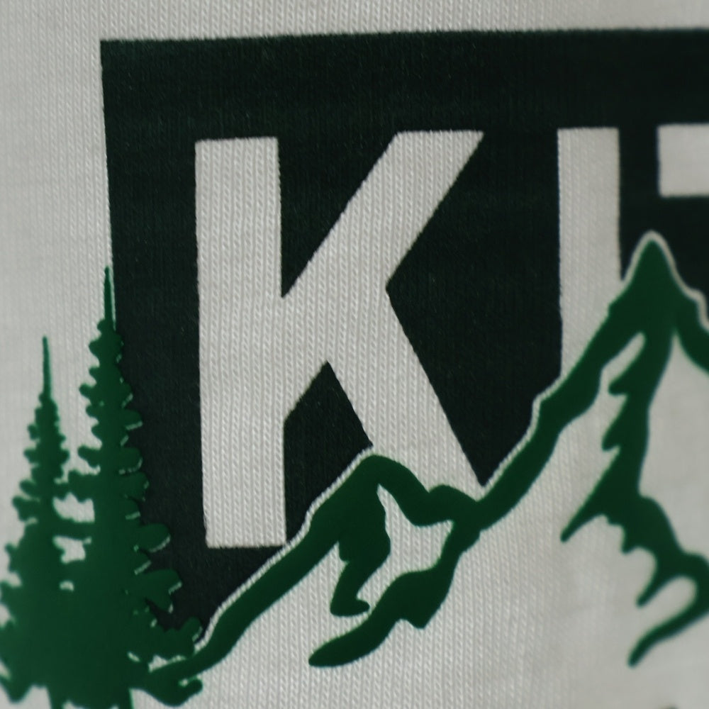 KITH(キス) ×COLUMBIA LANDSCAPE CLASSIC LOGO TEE コロンビア ランドスケープ クラシックロゴプリントTシャツ 半袖クルーネックカットソー ホワイト KHM031999