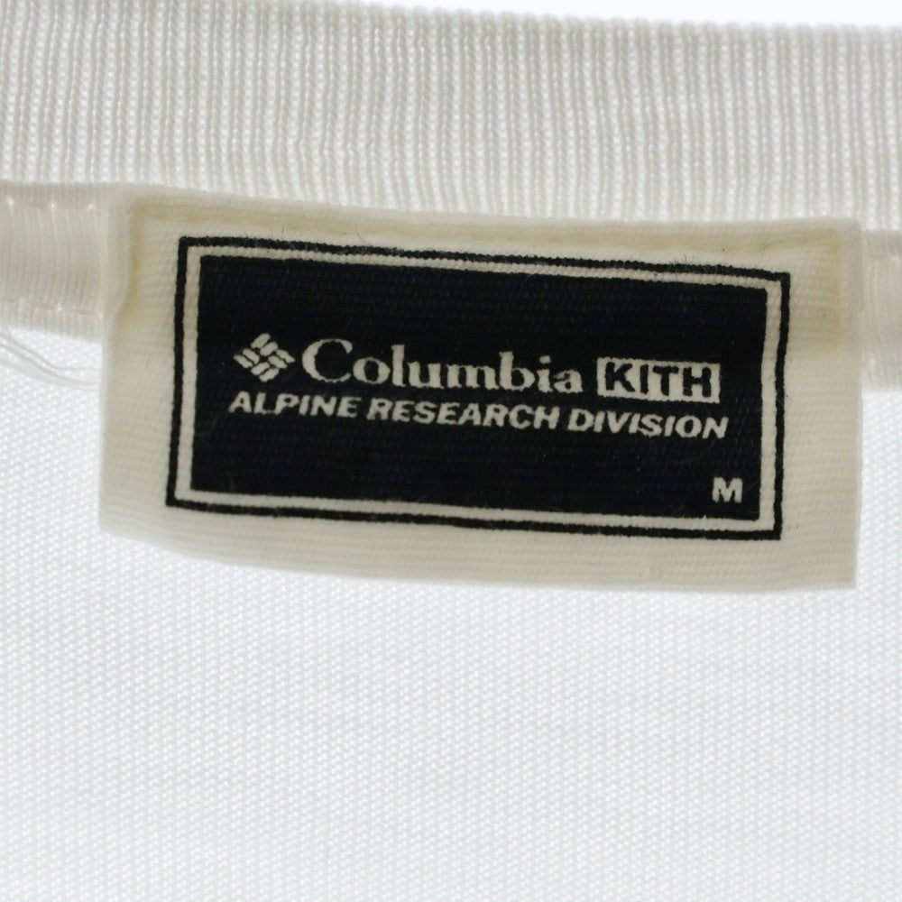 KITH(キス) ×COLUMBIA LANDSCAPE CLASSIC LOGO TEE コロンビア ランドスケープ クラシックロゴプリントTシャツ 半袖クルーネックカットソー ホワイト KHM031999