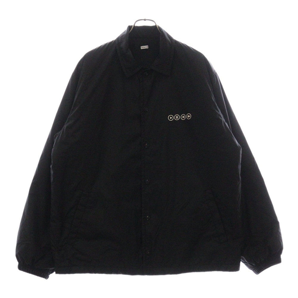 SEQUEL(シークエル) 22AW COACH JACKET ナイロン スピーカー ロゴプリント コーチジャケット ブルゾン ブラック SQ-22AW-JK-08