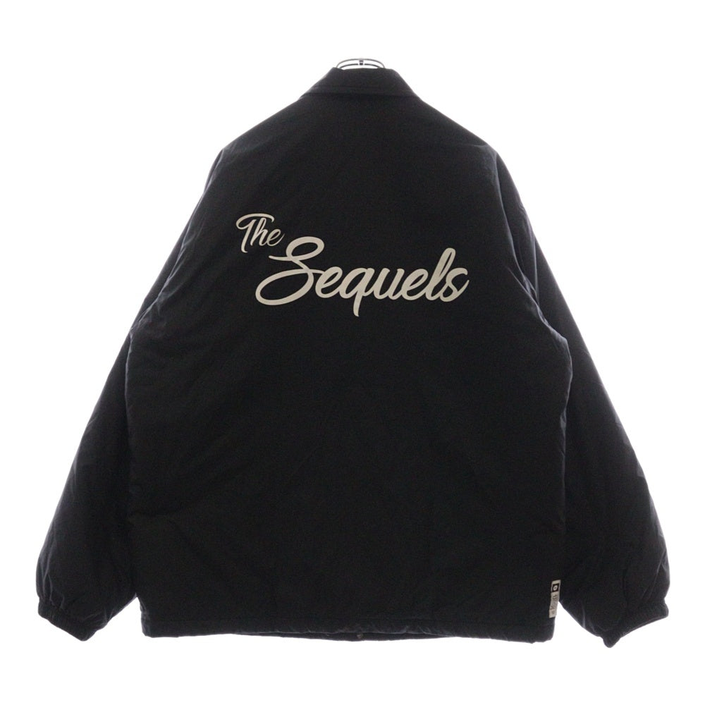 SEQUEL(シークエル) 22AW COACH JACKET ナイロン スピーカー ロゴプリント コーチジャケット ブルゾン ブラック SQ-22AW-JK-08