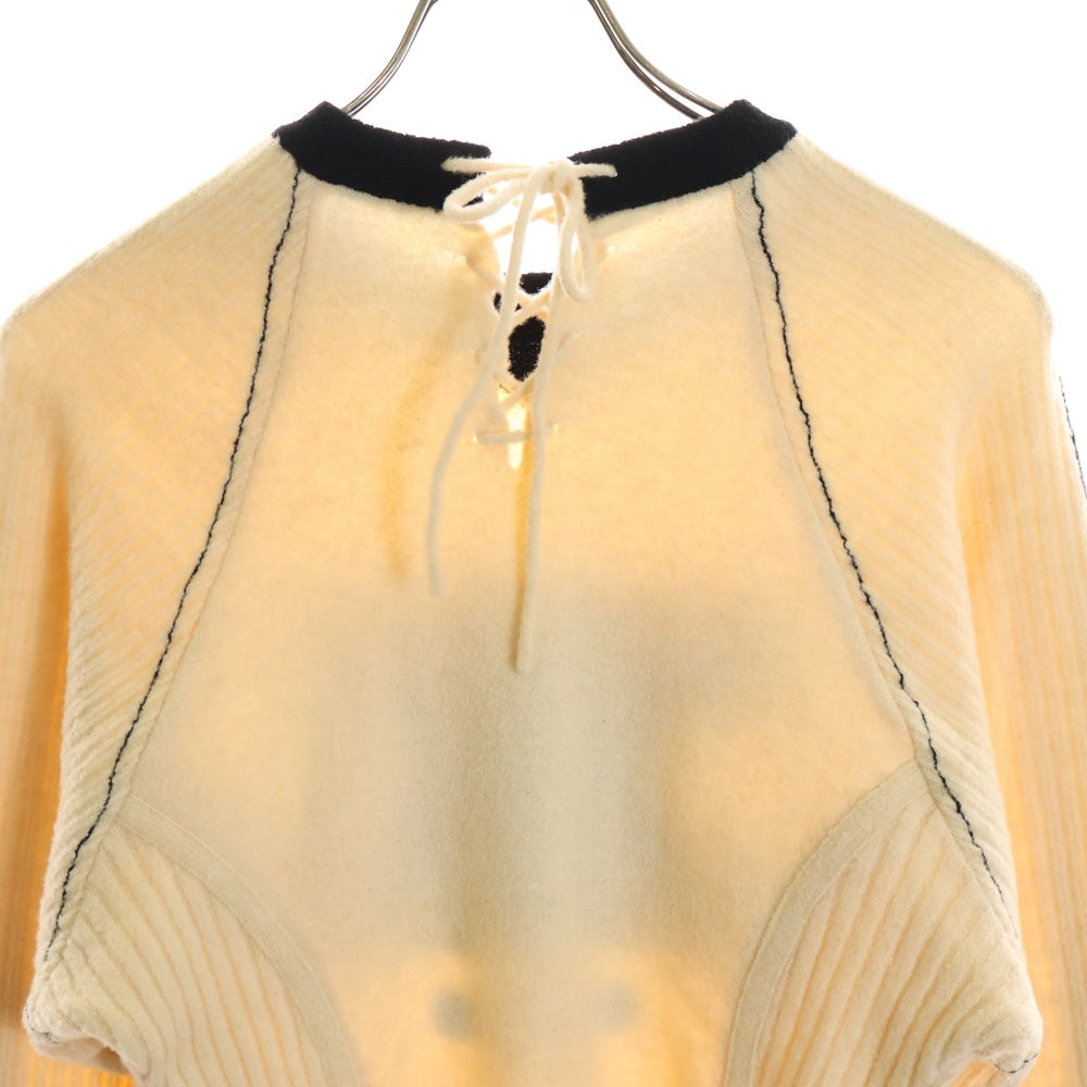 MAISON SPECIAL(メゾンスペシャル ) NUMBERING KNIT BODY SUIT ナンバリング ニット セーター ボディスーツ ベージュ/ブラック 21242365214