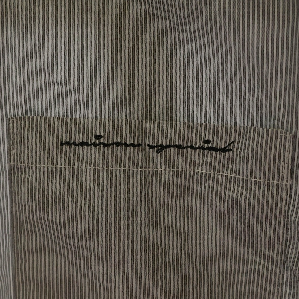 MAISON SPECIAL(メゾンスペシャル ) 2Way Over Shirt ストライプ ロングスリーブ オーバーサイズ 長袖シャツ グレー 21232315302