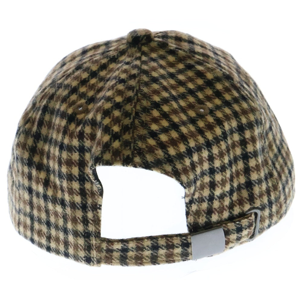 MAISON SPECIAL(メゾンスペシャル ) MULTI FABRIC CAP マルチ ファブリック キャップ ガンクラブチェック ブラウン 21242665502