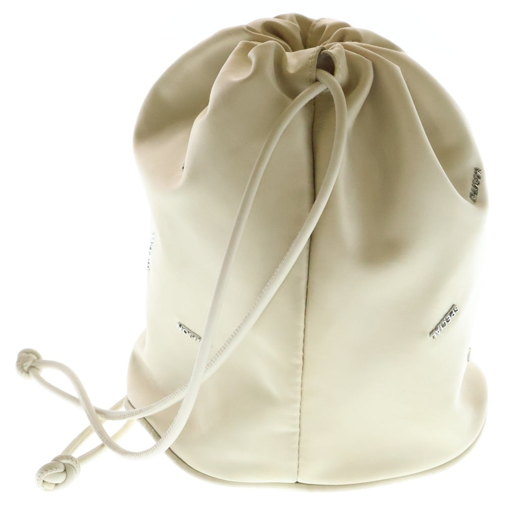 MAISON SPECIAL(メゾンスペシャル ) MANY MS LOGO DRAWSTRING BAG ロゴドローストリングバッグ 巾着 ベージュ