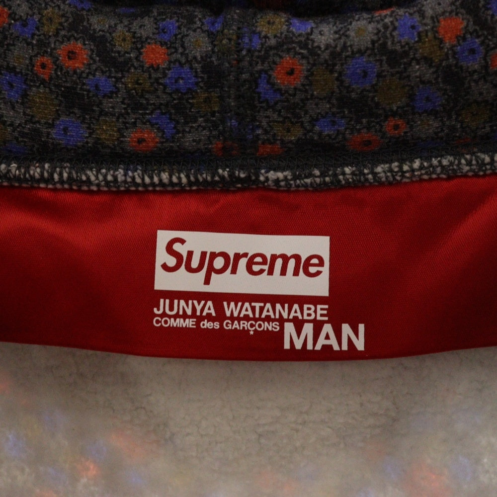 SUPREME(シュプリーム) 21AW × JUNYA WATANABE COMME des GARCONS MAN HOODED SWEATSHIRT Black Flowers ジュンヤ ワタナベ コムデギャルソン マン フーディー プルオーバーパーカー