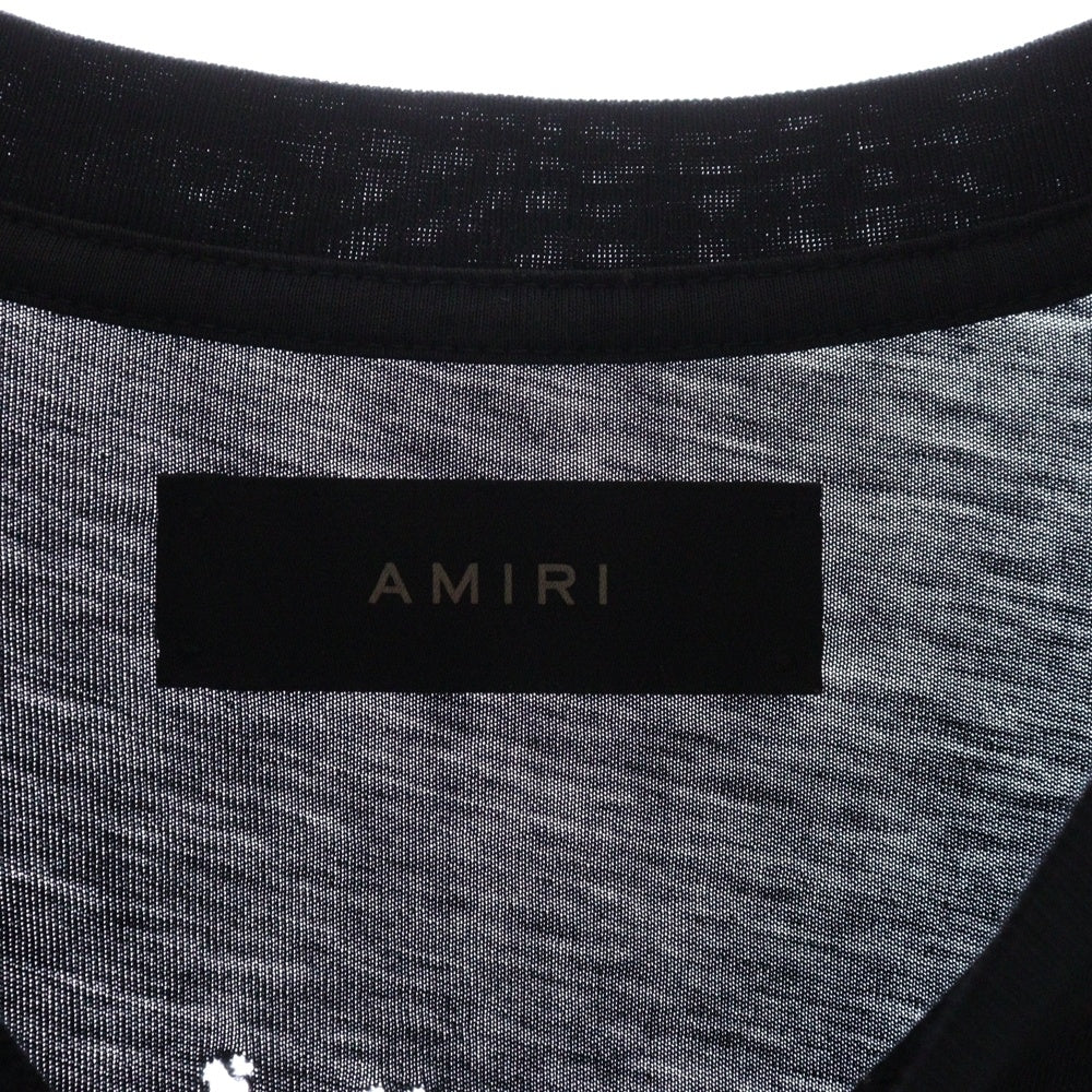 AMIRI(アミリ) 24SS MAロゴプリント ショットガン Tシャツ 半袖カットソー ブラック SRAMJYTE1002SMRBC00