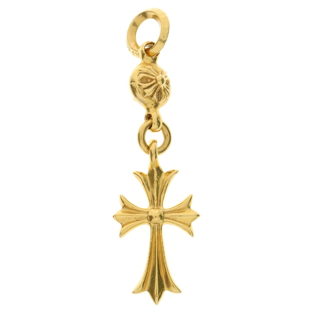 CHROME HEARTS(クロムハーツ) 22K 1BT TNY CH CRS 1ボールタイニーCHクロス チャーム ネックレストップ ゴールド