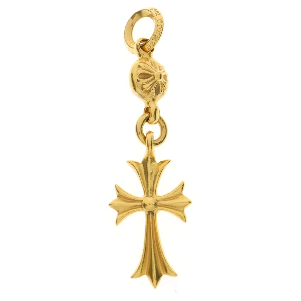 CHROME HEARTS(クロムハーツ) 22K 1BT TNY CH CRS 1ボールタイニーCHクロス チャーム ネックレストップ ゴールド