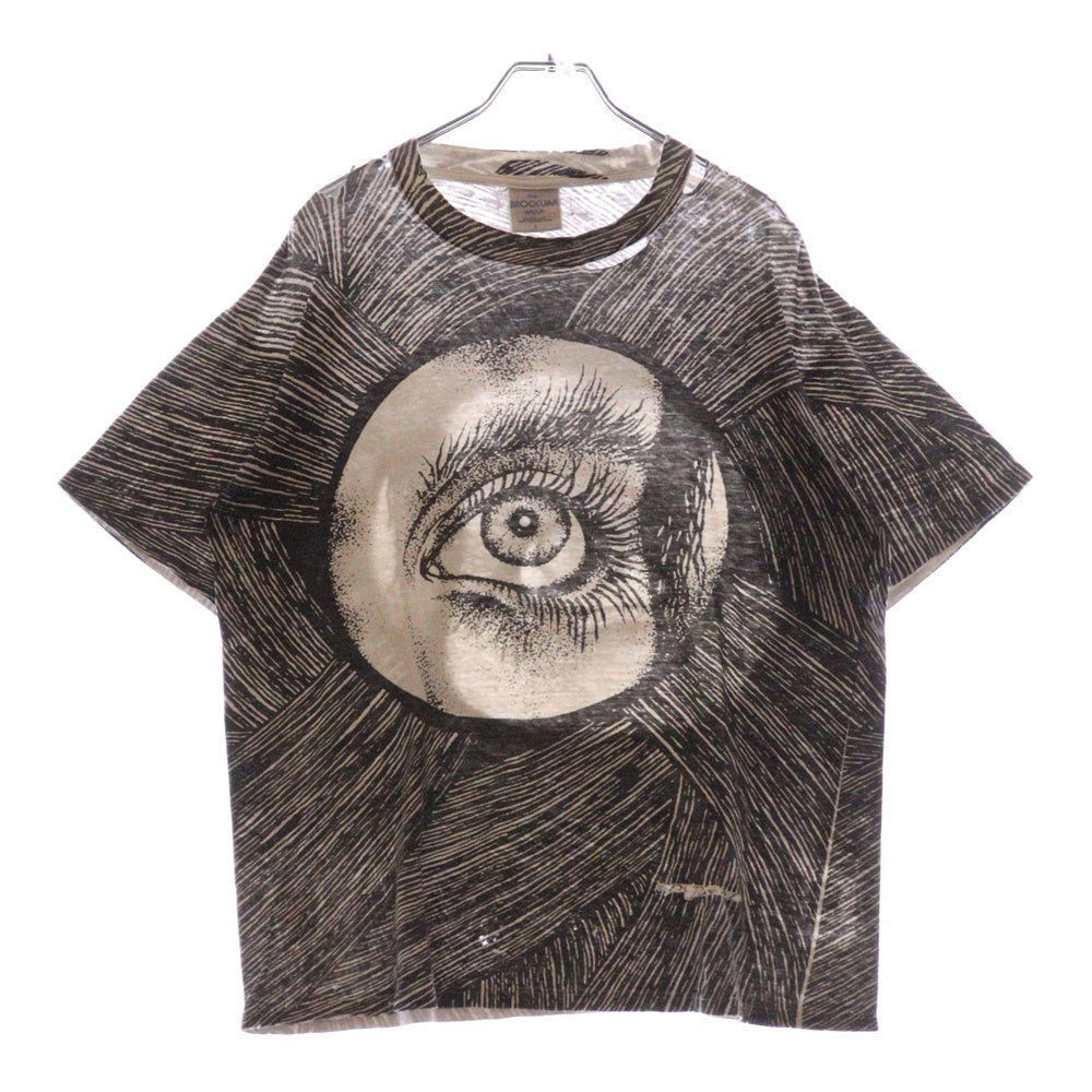 VINTAGE(ヴィンテージ) 80S VINTAGE PUSHEAD THE KURO LINE ヴィンテージ パスヘッド 黒ライン 総柄Tシャツ カットソー ブラック/ホワイト