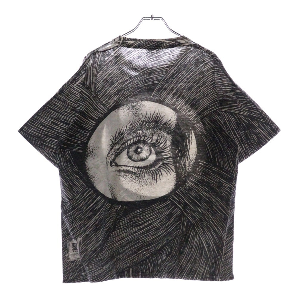 VINTAGE(ヴィンテージ) 80S VINTAGE PUSHEAD THE KURO LINE ヴィンテージ パスヘッド 黒ライン 総柄Tシャツ カットソー ブラック/ホワイト