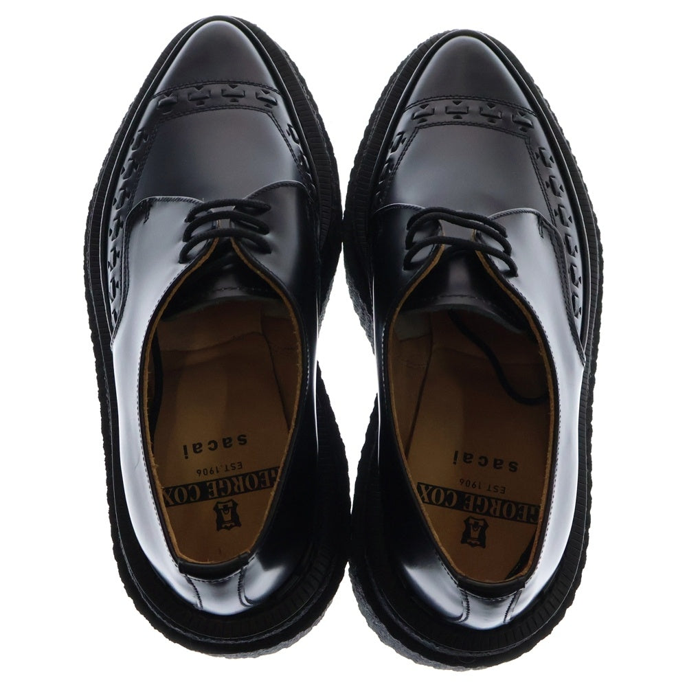 Sacai(サカイ) ×GEORGE COX ジョージコックス ラバーソール レザー ドレスシューズ ブラック 21-05764