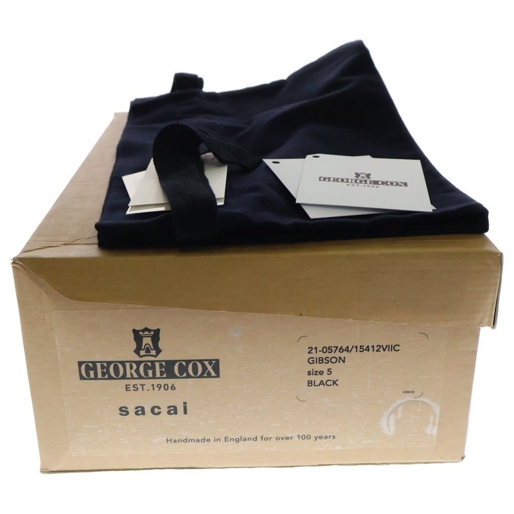 Sacai(サカイ) ×GEORGE COX ジョージコックス ラバーソール レザー ドレスシューズ ブラック 21-05764