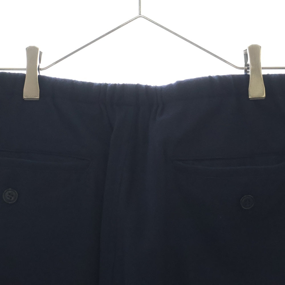 COMOLI(コモリ) 22AW ウールピエラ ドロー ストリング ロング パンツ W03-03007 ネイビー