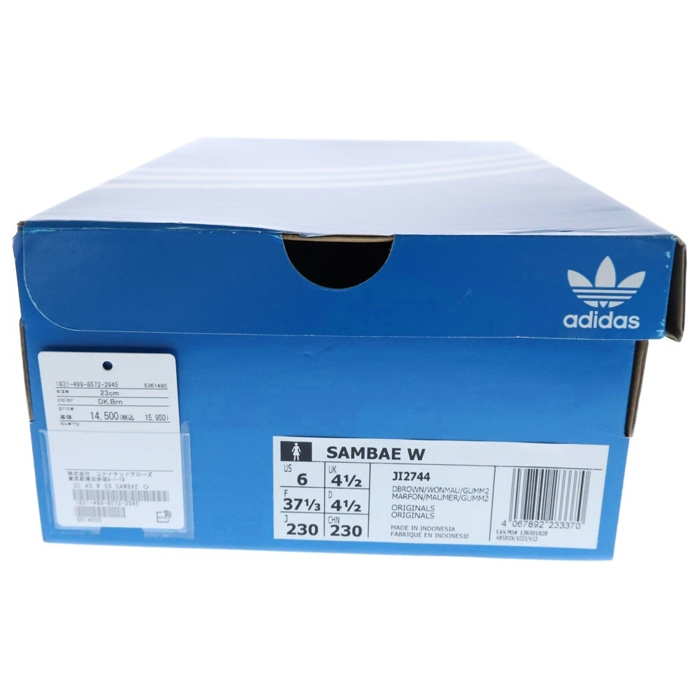 adidas Originals(アディダスオリジナルス) SAMBAE WMNS WONDER MAUVE GUM M2 DARK BROWN サンベイ ウィメンズ ワンダーモーブ ガムM2 ローカットスニーカー US6/23cm JI2744