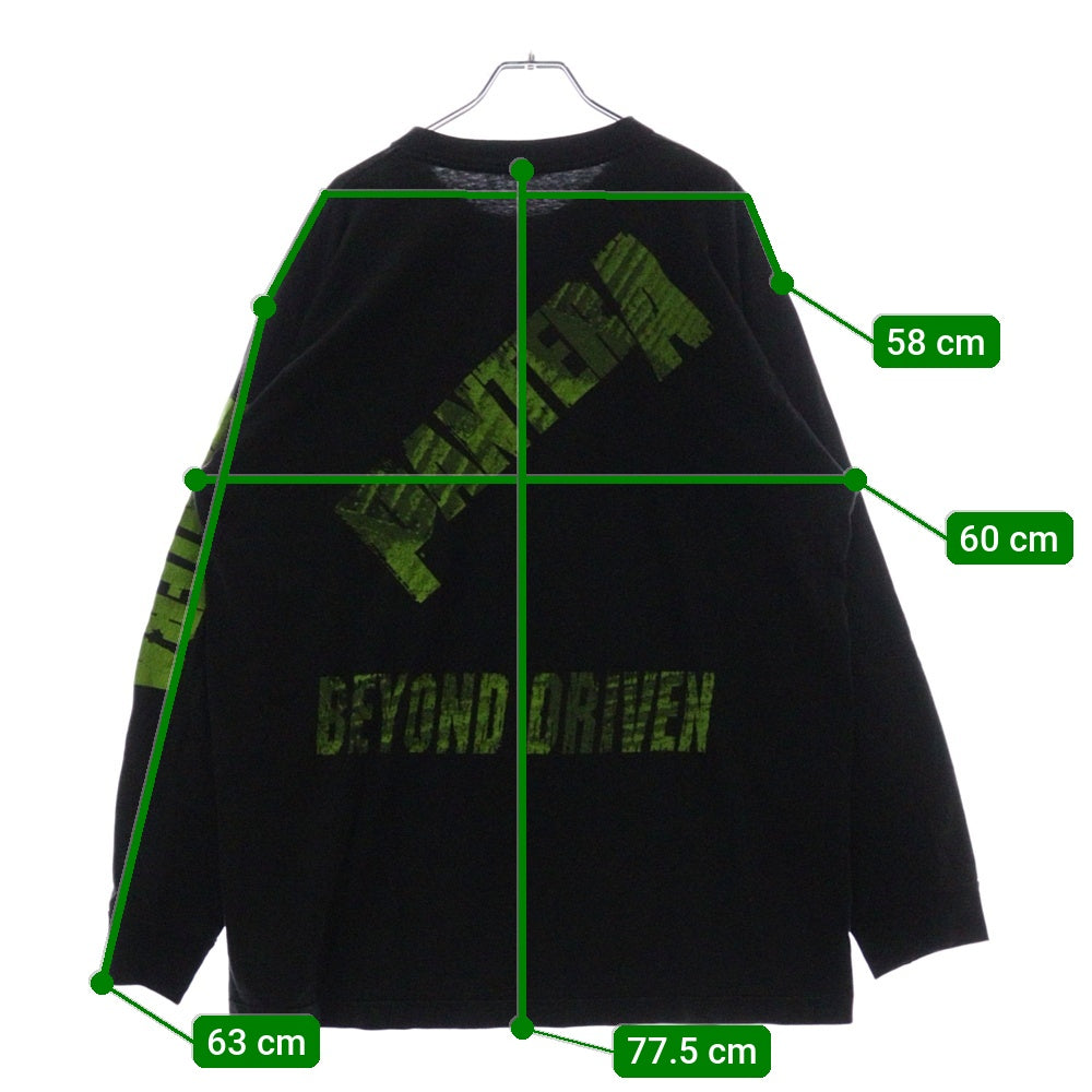 VINTAGE(ヴィンテージ) 90S VINTAGE PANTERA BEYOND DRIVEN ヴィンテージ パンテラ ビヨンド ドリブン 両面プリント ロングスリーブ 長袖Tシャツ カットソー ブラック