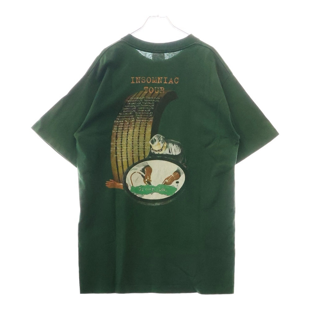 VINTAGE(ヴィンテージ) 90s VINTAGE GREEN DAY INSOMNIAC TEE ヴィンテージ グリーンデイ 両面プリント クルーネック 半袖Tシャツ カットソー グリーン