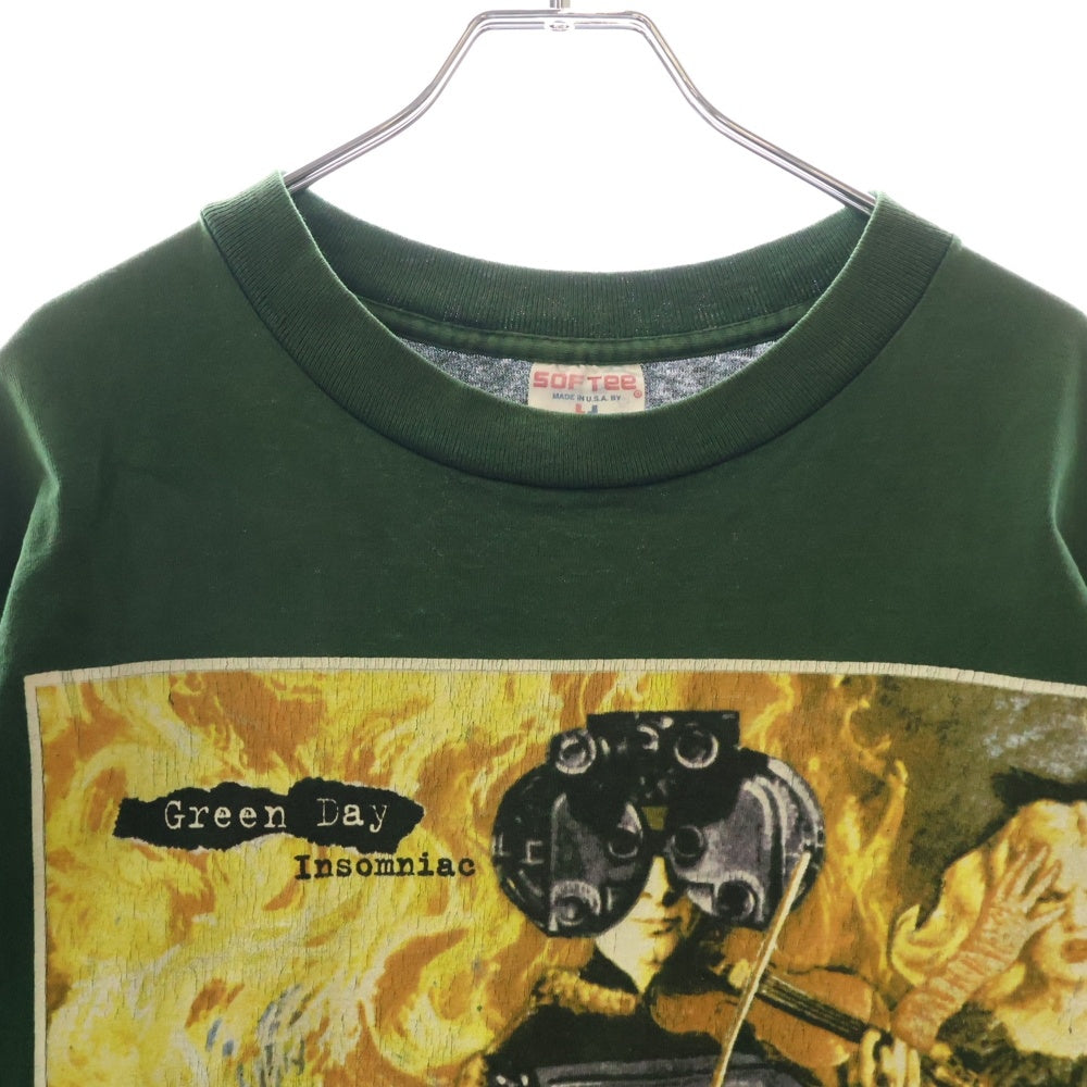 VINTAGE(ヴィンテージ) 90s VINTAGE GREEN DAY INSOMNIAC TEE ヴィンテージ グリーンデイ 両面プリント クルーネック 半袖Tシャツ カットソー グリーン