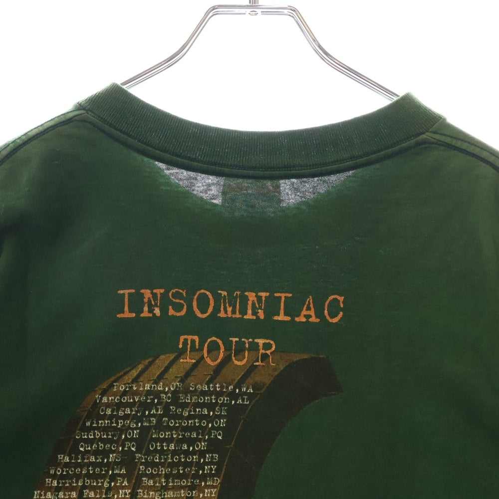 VINTAGE(ヴィンテージ) 90s VINTAGE GREEN DAY INSOMNIAC TEE ヴィンテージ グリーンデイ 両面プリント クルーネック 半袖Tシャツ カットソー グリーン