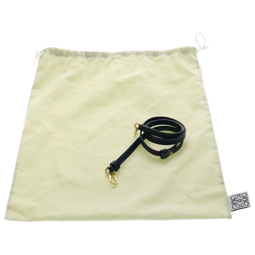 LOEWE(ロエベ) ハンモックナゲット 2Way レザー ショルダー ハンドバッグ レディース ネイビー