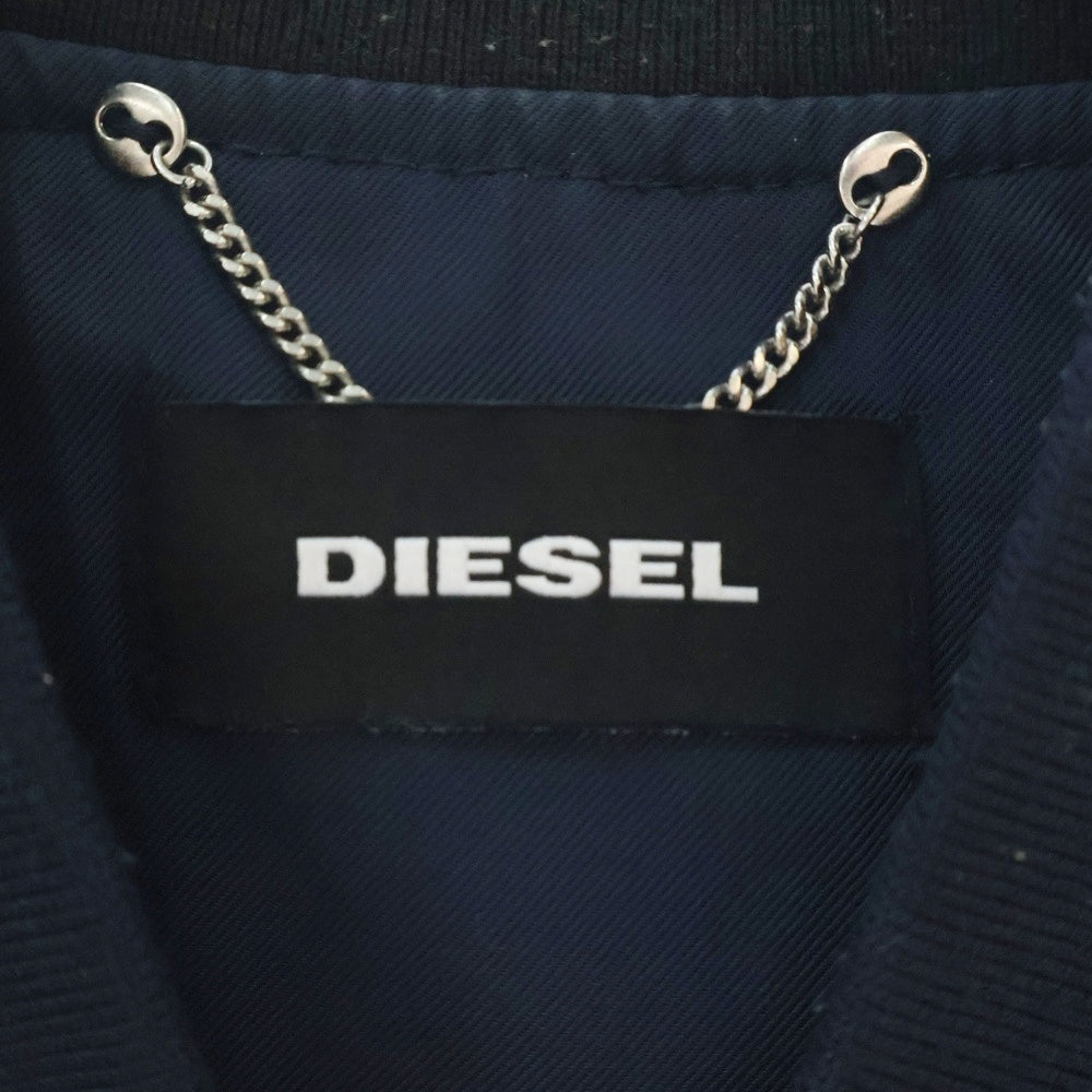 DIESEL(ディーゼル) MA-1 フライトジャケット ジップアップブルゾン ネイビー