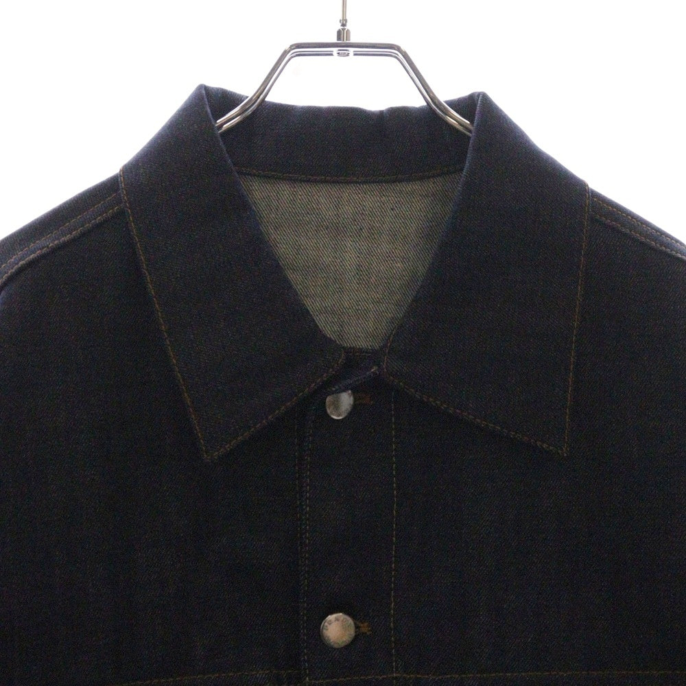 PRADA(プラダ) トライアングルプレート 三角ロゴ リジット デニムトラッカージャケット インディゴ GEB257