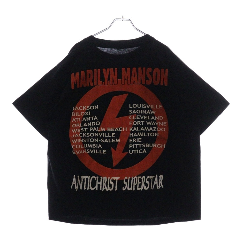 VINTAGE(ヴィンテージ) 90S VINTAGE MARILYN MANSON ANTICHRIST SUPERSTAR BOOTLEG ブートレグ マリリンマンソン アンチクライストスーパースター 両面プリント 半袖Tシャツ