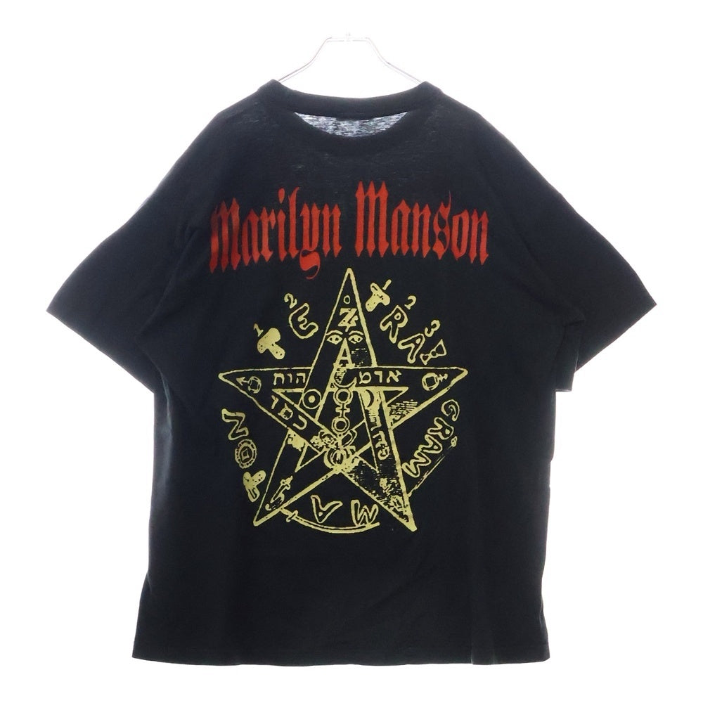 VINTAGE(ヴィンテージ) 90S VINTAGE MARILYN MANSON FACE TEE BOOTLEG ヴィンテージ ブートレグ マリリンマンソン フェイス 両面プリント クルーネック 半袖Tシャツ カットソー