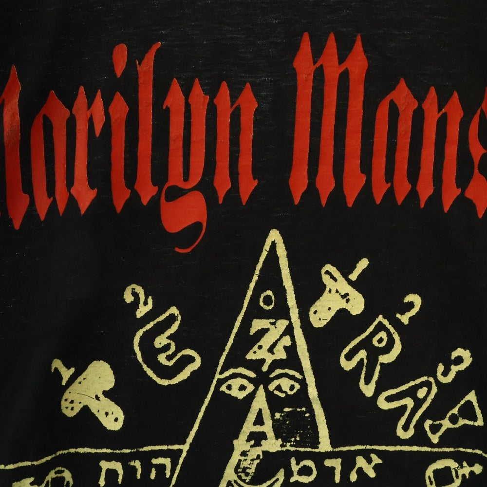 VINTAGE(ヴィンテージ) 90S VINTAGE MARILYN MANSON FACE TEE BOOTLEG ヴィンテージ ブートレグ マリリンマンソン フェイス 両面プリント クルーネック 半袖Tシャツ カットソー