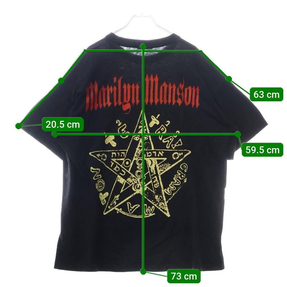 VINTAGE(ヴィンテージ) 90S VINTAGE MARILYN MANSON FACE TEE BOOTLEG ヴィンテージ ブートレグ マリリンマンソン フェイス 両面プリント クルーネック 半袖Tシャツ カットソー