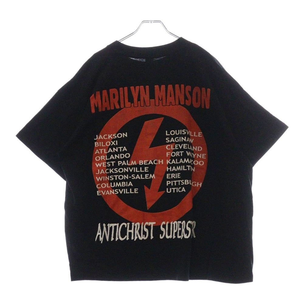 VINTAGE(ヴィンテージ) 90S VINTAGE MARILYN MANSON ANTICHRIST SUPERSTAR BOOTLEG ブートレグ マリリンマンソン アンチクライストスーパースター 両面プリント 半袖Tシャツ