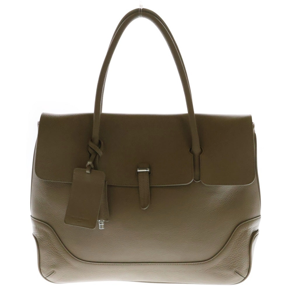 PELLE MORBIDA(ペッレ モルビダ) Maiden Voyage メイデンボヤージュ レザー ハンド フラップトートバッグ ベージュ