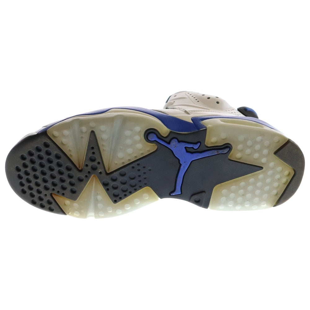 NIKE(ナイキ) 【観賞用 2014年製】 AIR JORDAN 6 RETRO SPORT BLUE エア ジョーダン 6 スポーツブルー ハイカットスニーカー ホワイト/ブルー US8.5/26.5cm 384664-107