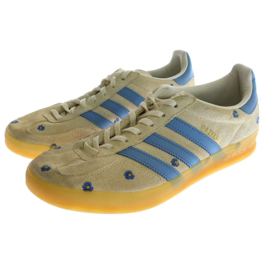 adidas(アディダス) GAZELLE INDOOR W ガゼル ウィメンズ インドア スウェード ローカットスニーカー ホワイト/ブルー US9.5/26.5cm IF4491