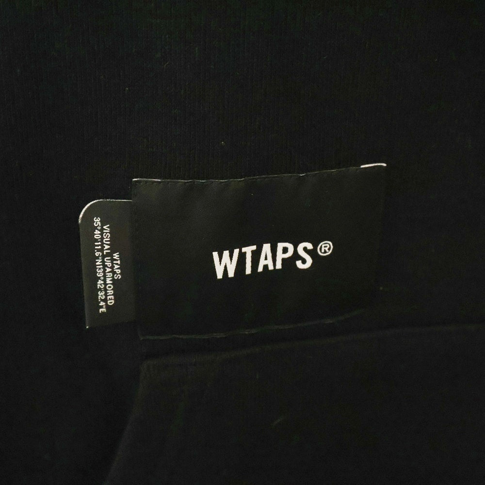WTAPS(ダブルタップス) 23AW SIGN HOODY COTTON SCREEN サイン フーディー コットン スクリーン プルオーバーパーカー ロゴプリント ブラック 232-ATDT-HPM01S