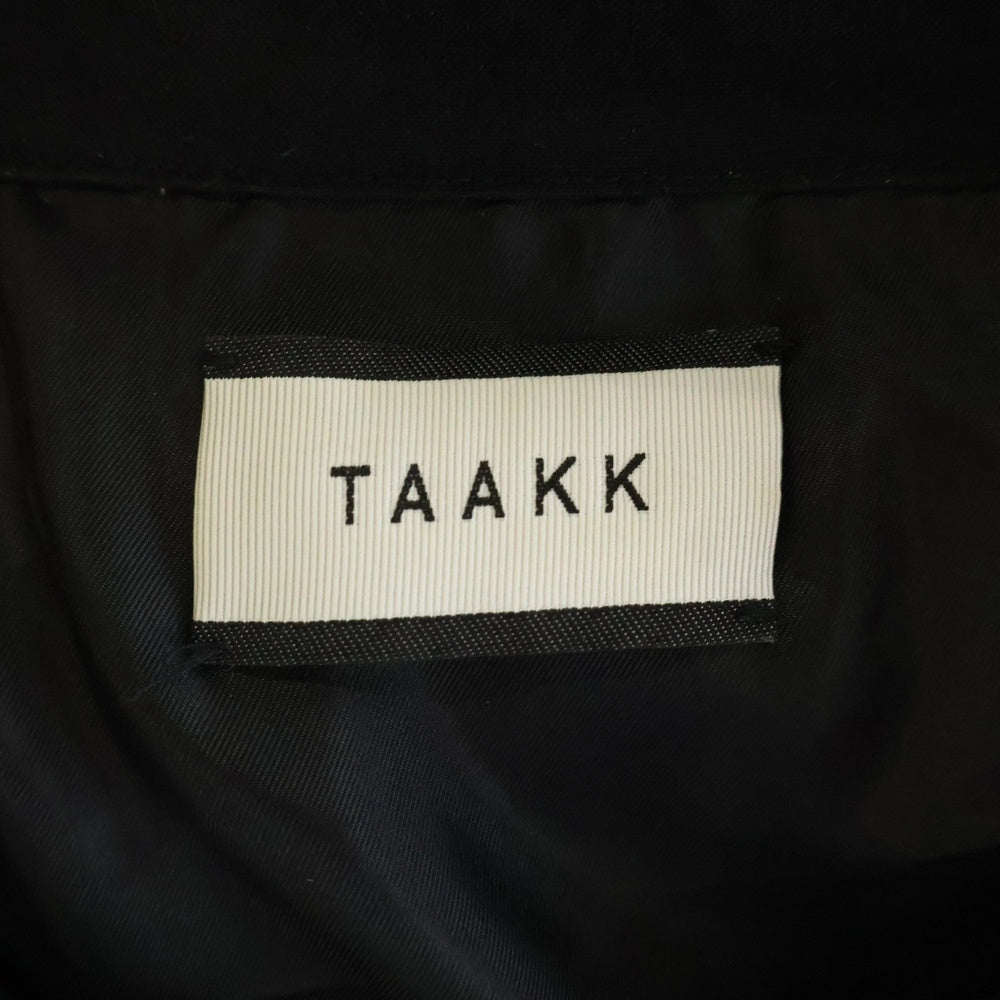 TAAKK(ターク) 24SS STUDIOUS別注 スラッシュ キルト エンブロイダリー 長袖 ブルゾン ジャケット ブラック TA24SS-BL023STU