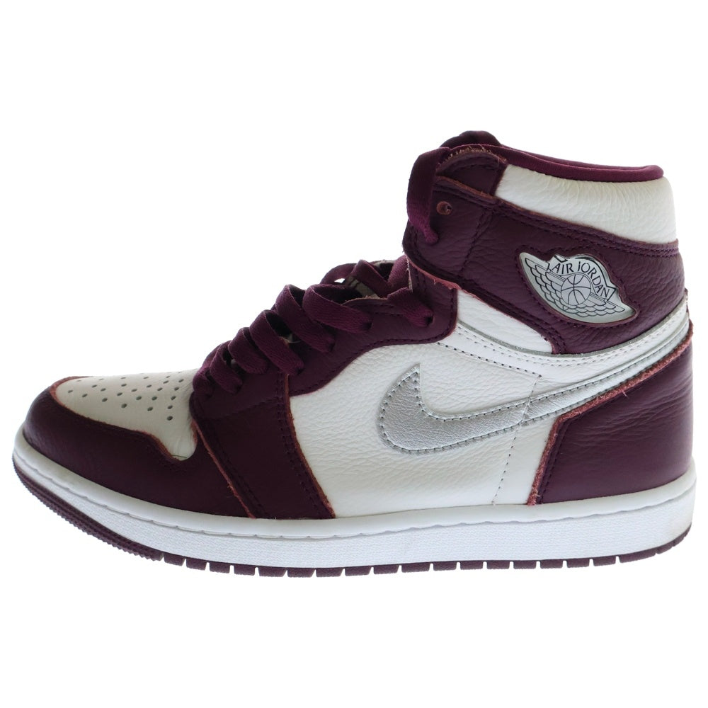 NIKE(ナイキ) AIR JORDAN 1 HIGH OG BORDEAUX エアジョーダン1 ハイカットスニーカー ボルドー レッド/ホワイト US7.5/25.5cm 555088-611