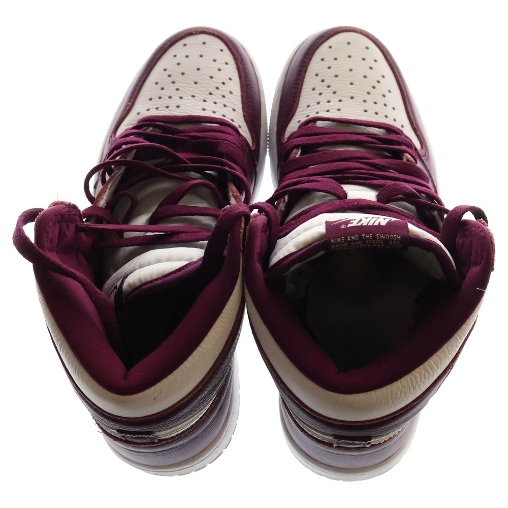 NIKE(ナイキ) AIR JORDAN 1 HIGH OG BORDEAUX エアジョーダン1 ハイカットスニーカー ボルドー レッド/ホワイト US7.5/25.5cm 555088-611